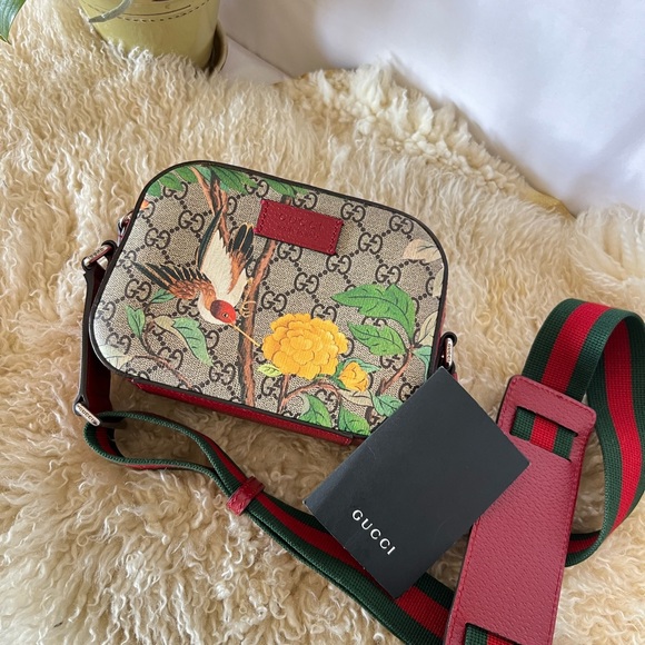 GUCCI Camera Shoulder Bag Tian Print GG Coated Canvas * Rare Edition* - Picture 15 of 15